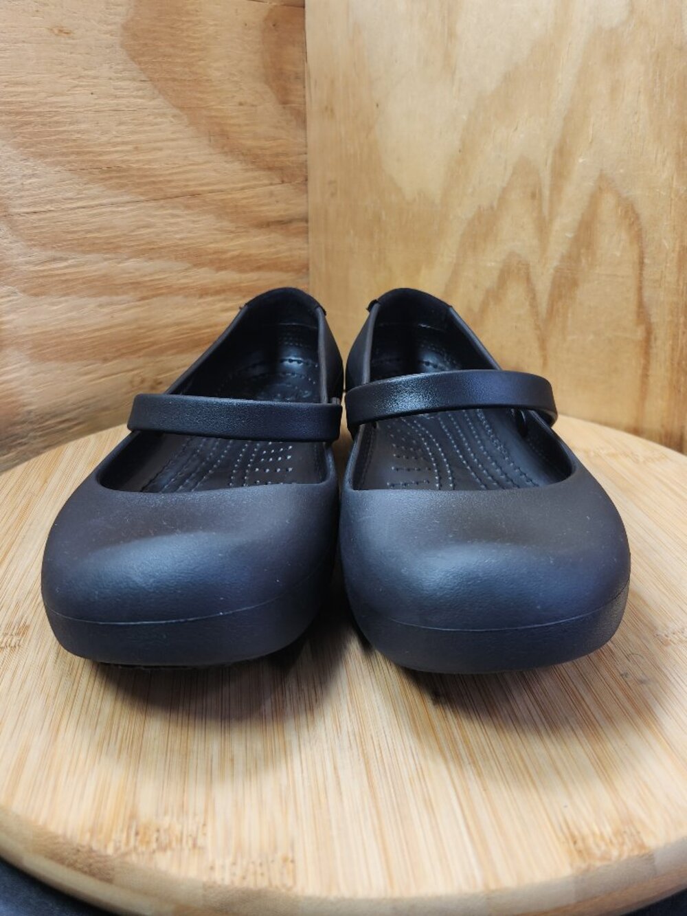 Crocs Alice Work Womens Black Mary Jane Ballet Flat Shoes Size 8 - Picture 2 of 9
